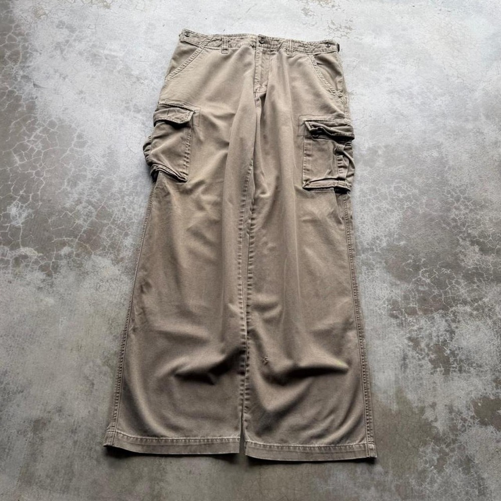 Vintage 90's American Eagle outfitters olive green  baggy cotton Cargo pants